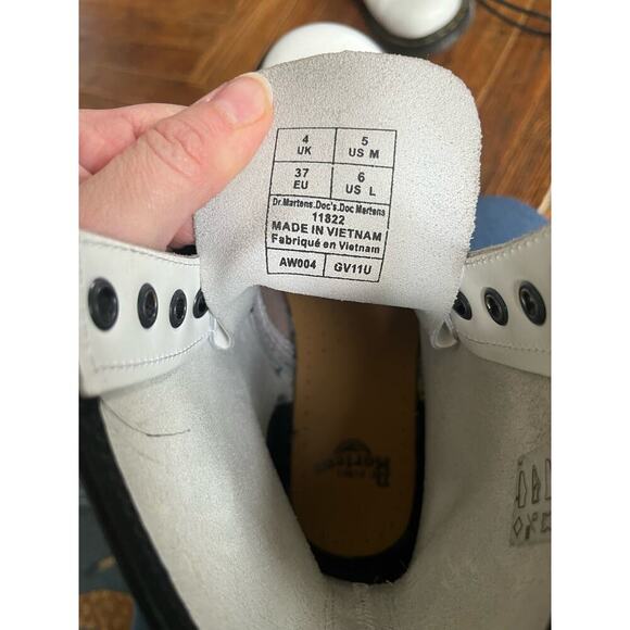 Doc Martens airwair bouncing soles Combat Boot White womens 6, men’s 5 EU 37 - Picture 9 of 9